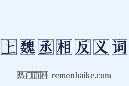 上魏丞相反义词是什么意思的图片